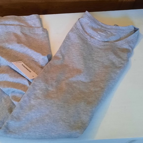 BNWT Plus Size Sonoma Goods For Life Gray Muscle Tunic Tank 2XL 20W/22W - Picture 1 of 7